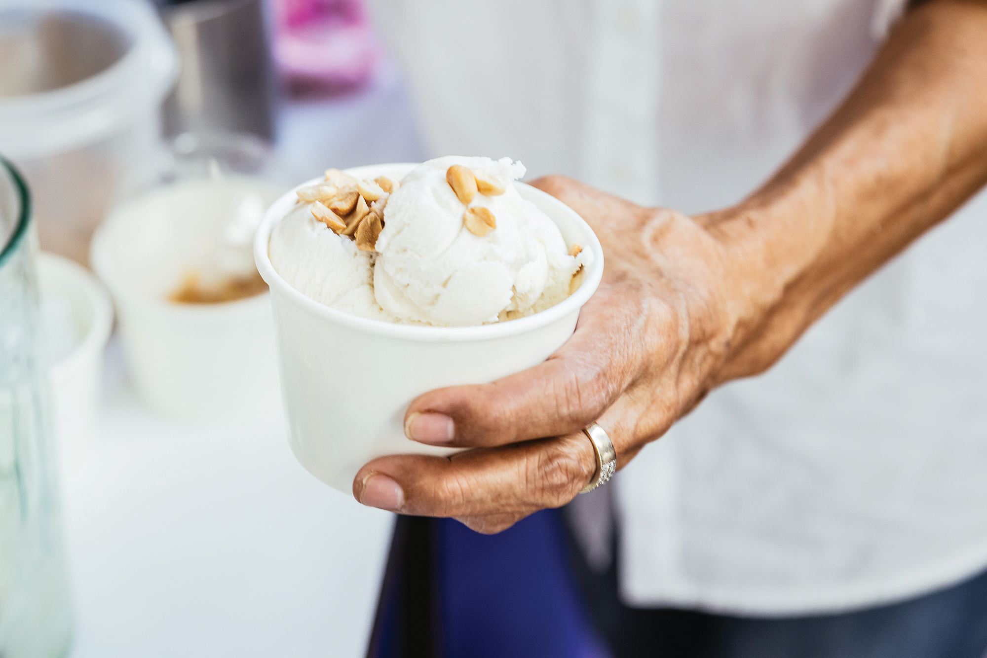 Coconut ice cream